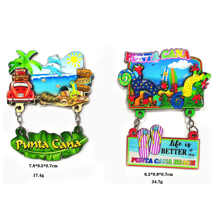 3डी अनुकूलन योग्य भूमध्यसागरीय डिज़ाइन स्मारिका फ्रिज चुंबक