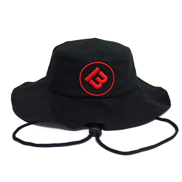 फैक्ट्री डायरेक्ट यूवी प्रोटेक्शन हैट वाइड बॉर्डर विंडब्रेक रस्सी