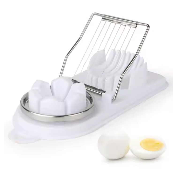 Plastic Boiled Egg Cutter 2 in 1 Egg Slicer for Boild Eggs
