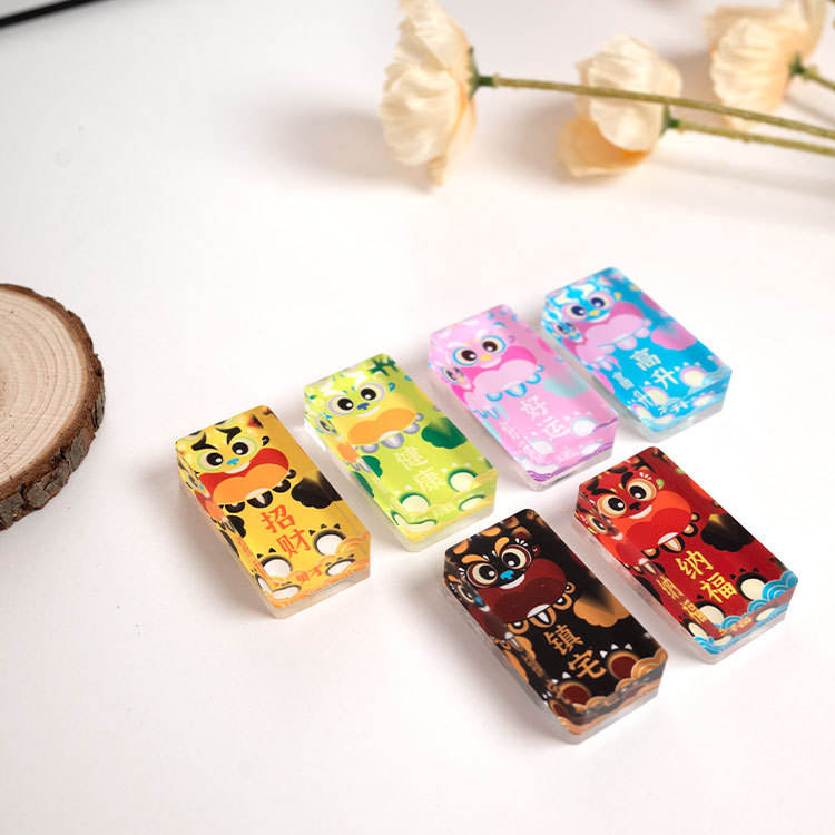 नरम चुंबक एक्रिलिक ईंट रेफ्रिजरेटर चुंबक स्टीकर