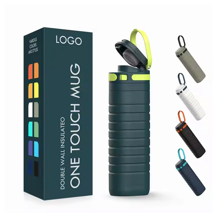 टच लिड 500ml स्टेनलेस स्टील वैक्यूम इंसुलेटेड ट्रैवल मग