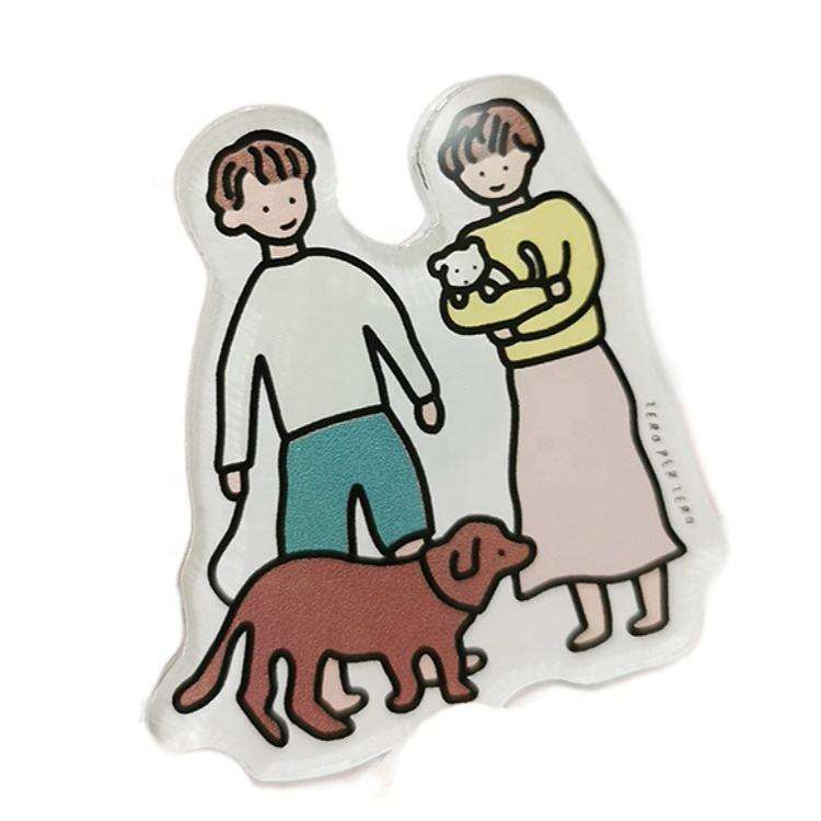 पारदर्शिता क्रिएटिव ऐक्रेलिक रेफ्रिजरेटर चुंबकीय स्टिकर